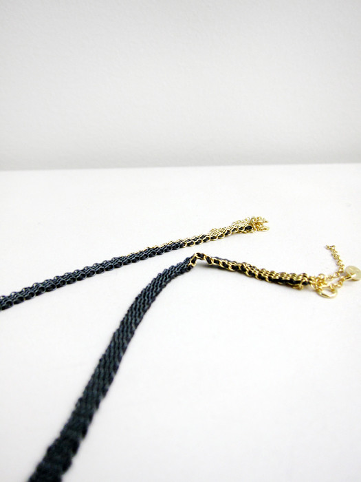 17 by Stephanie Schneider Silk and Sterling Necklace 17 by Stephanie Schneider Silk and Sterling Necklace