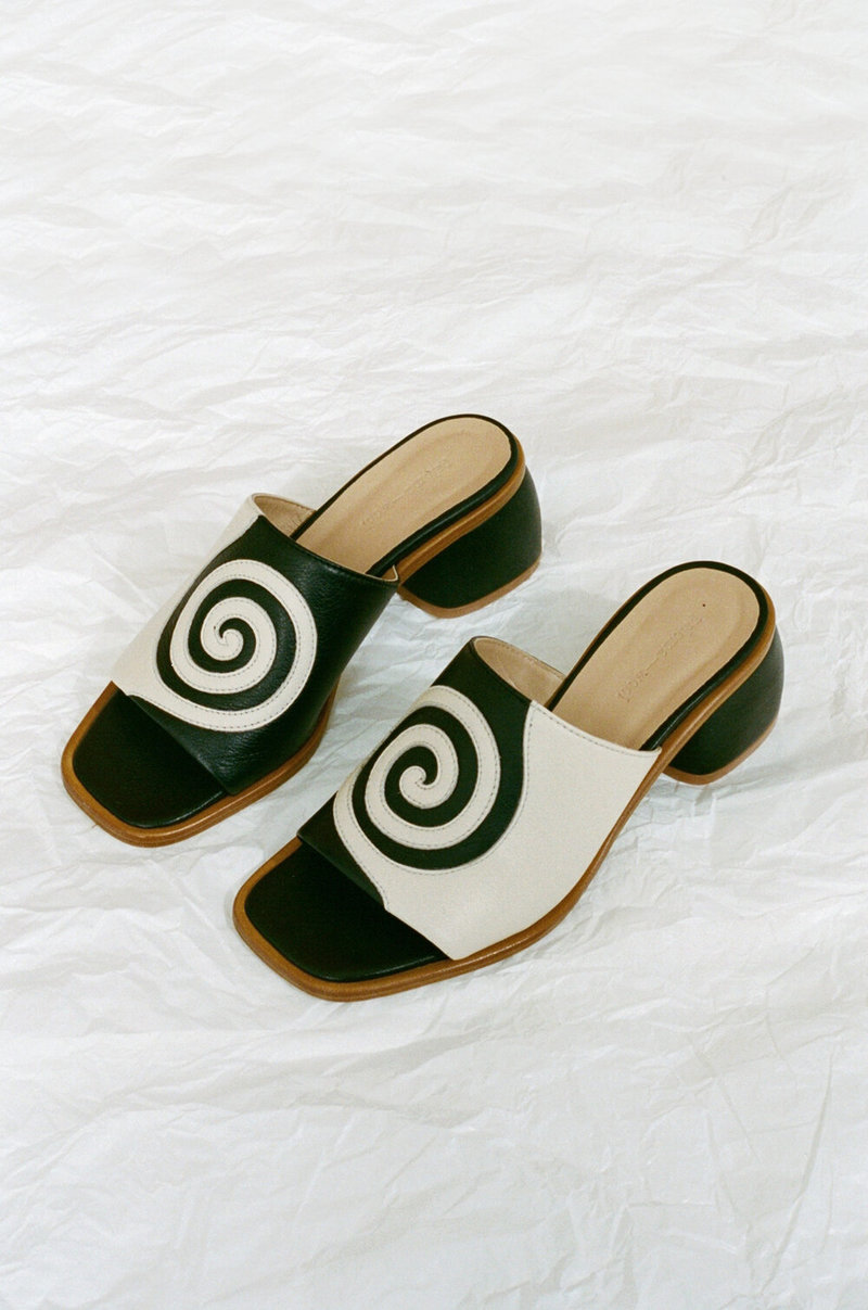 PALOMA WOOL Tornado Slides - Black/White | Garmentory