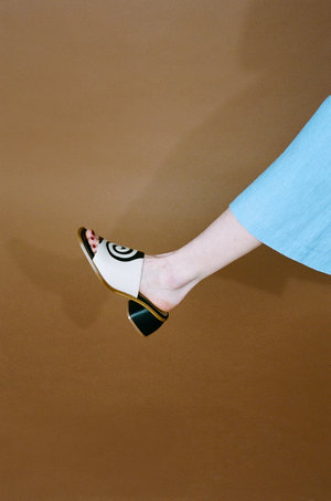 PALOMA WOOL Tornado Slides - Black/White | Garmentory