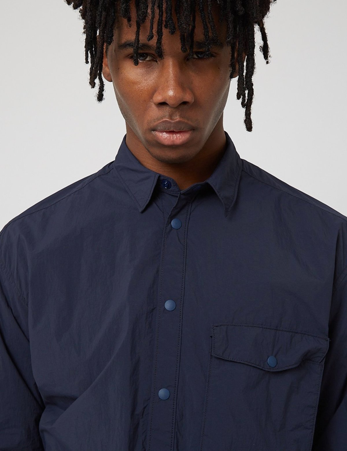 Gramicci Packable Utility Shirt Double Navy Blue Garmentory