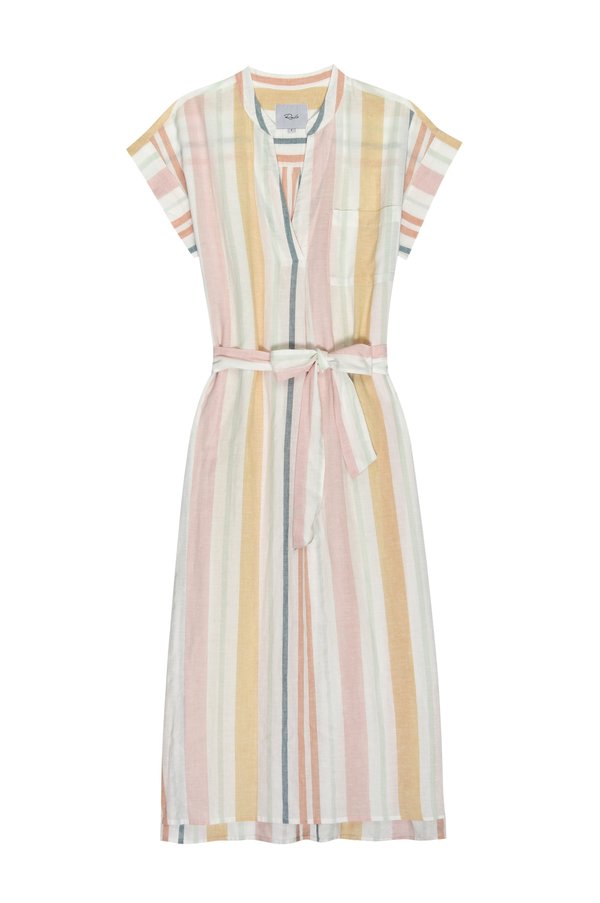 Rails Suri Linen Midi Dress Melon Stripe Garmentory