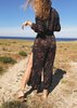 Berenik WIDE AIRY SUMMER SILKY RAYON JUMPSUIT - printed black/rust - Thumbnail 2
