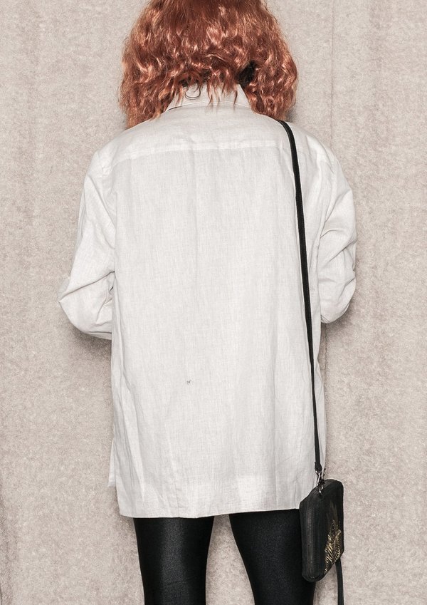 Berenik  natural linen LIGHT SUMMER BLAZER - whithe