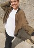 Berenik SILKY CUPRO BOMBER JACKET - khaki - Thumbnail 7