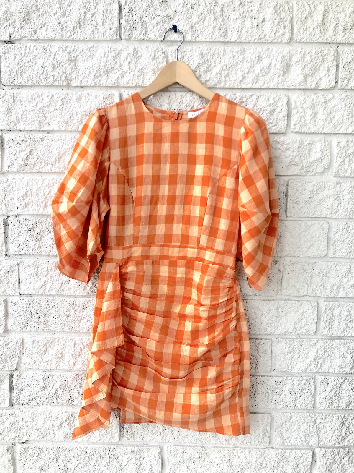 Rhode Resort Pia Dress - Linen Check - Image 1 of 4