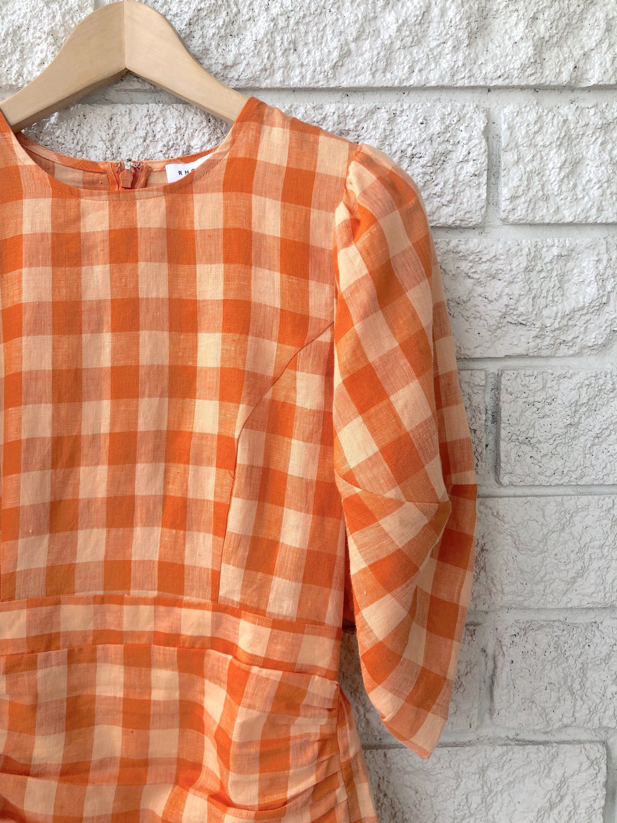 Rhode Resort Pia Dress - Linen Check - Image 3 of 4