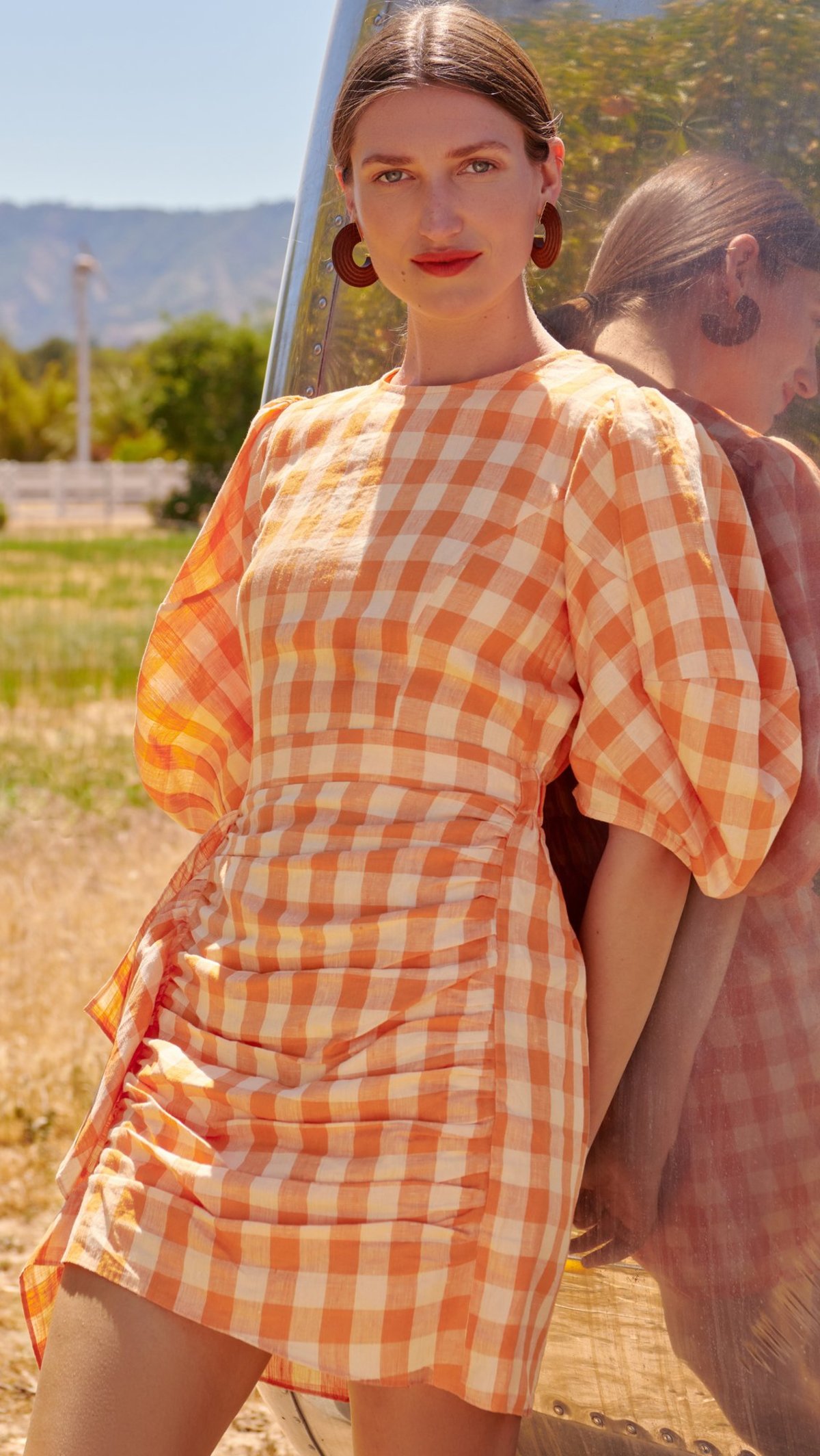 Rhode Resort Pia Dress - Linen Check - Image 4 of 4