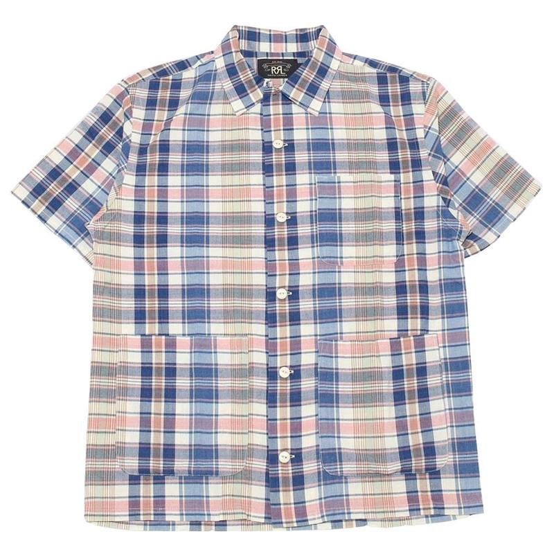 RRL Indigo Plaid Camp Shirts インディゴチェックキャンプシャツ XS
