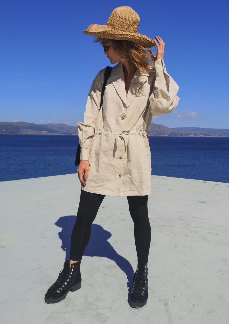 Berenik SUMMER LINEN DRESS/JACKET - Natural White