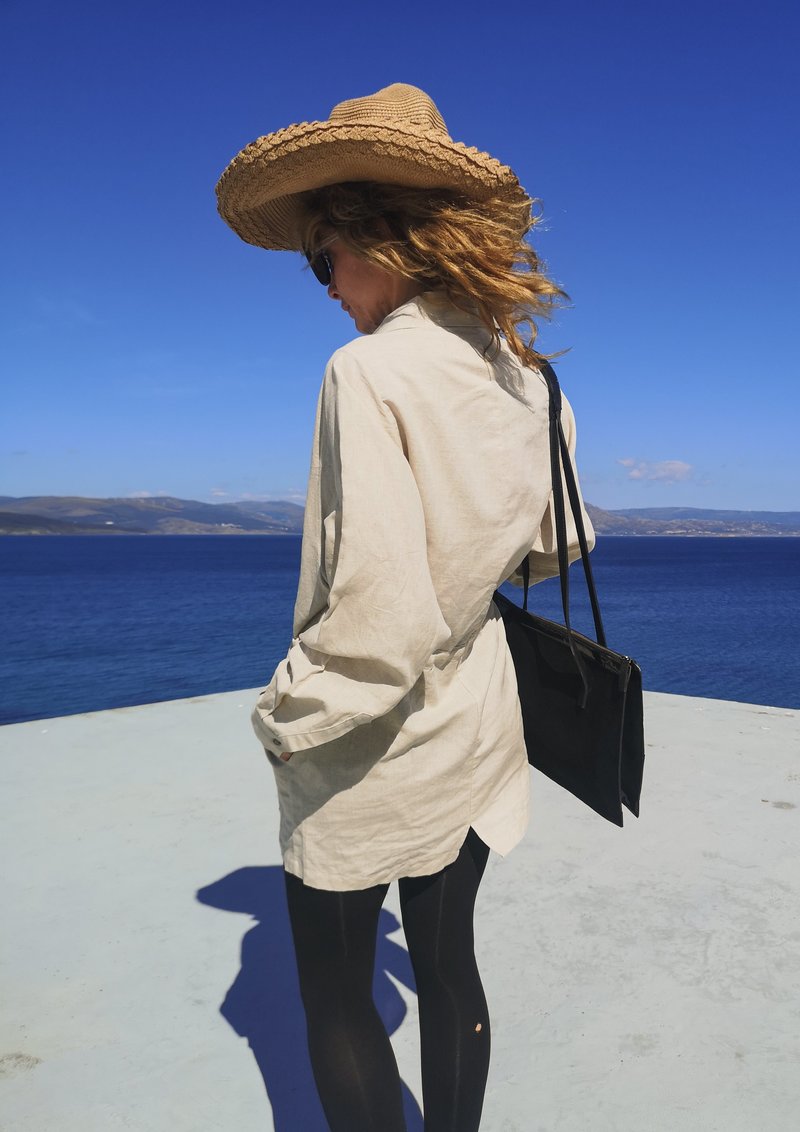 Berenik SUMMER LINEN DRESS/JACKET - Natural White
