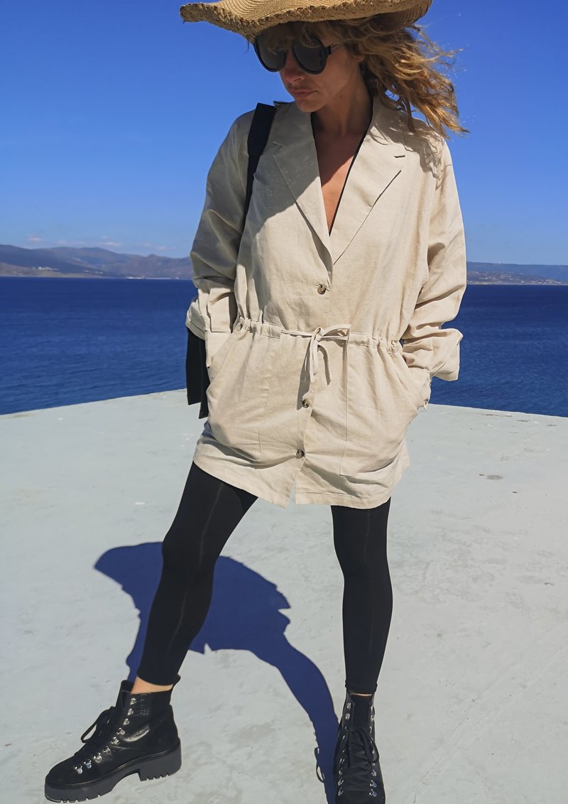 Berenik SUMMER LINEN DRESS/JACKET - Natural White