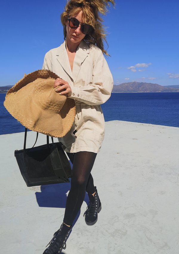 Berenik SUMMER LINEN DRESS/JACKET - Natural White