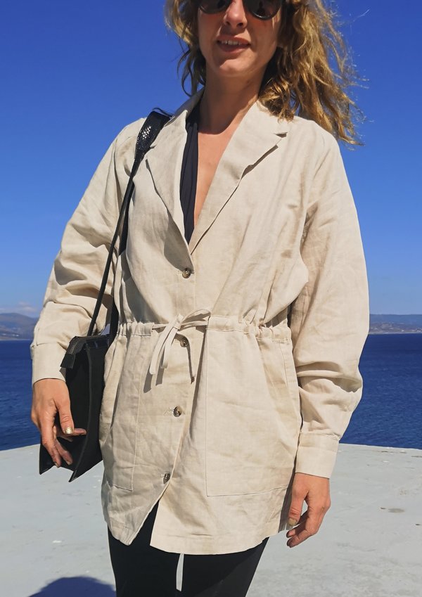 Berenik SUMMER LINEN DRESS/JACKET - Natural White