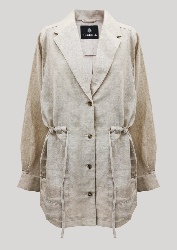 Berenik SUMMER LINEN DRESS/JACKET - Natural White