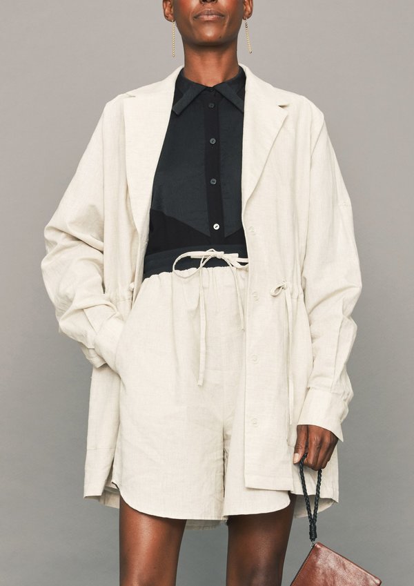 Berenik SUMMER LINEN DRESS/JACKET - Natural White