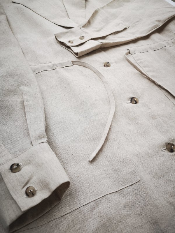 Berenik SUMMER LINEN DRESS/JACKET - Natural White