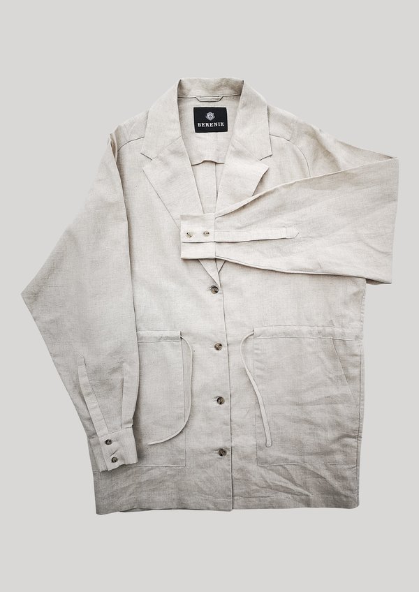 Berenik SUMMER LINEN DRESS/JACKET - Natural White