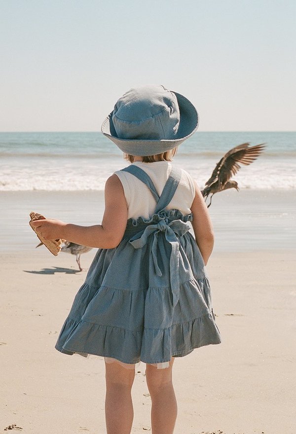 Kids Noble Organic Fia Dress - Blue Moon Kids Noble Organic Fia Dress - Blue Moon