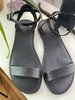Pre-loved By James Black Leather Sandal - BLACK - Thumbnail 1