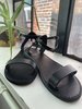 Pre-loved By James Black Leather Sandal - BLACK - Thumbnail 3