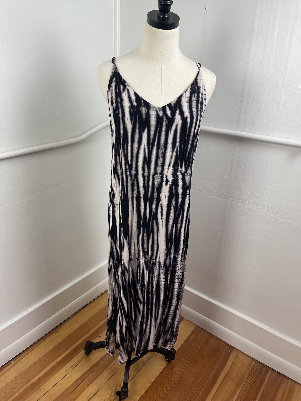 Pre-loved Fifteen Twenty Tie Dye Maxi Dress - black multi - Image 1 of 10