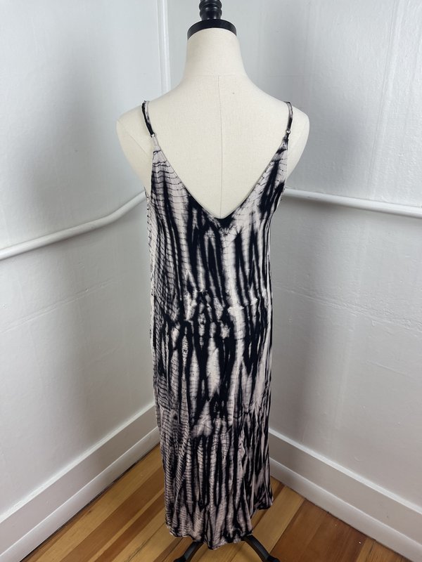 Pre-loved Fifteen Twenty Tie Dye Maxi Dress - black multi