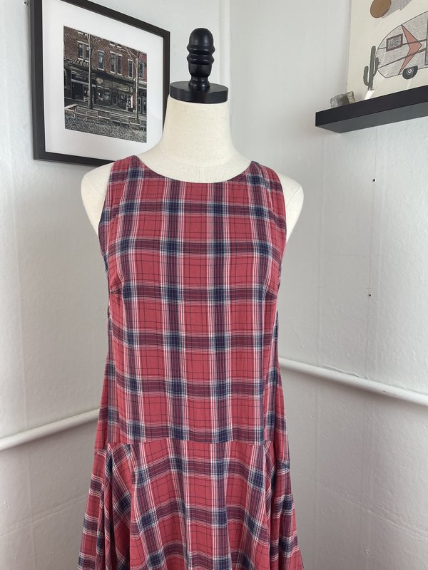 fitted lace wedding dress Prosperina Lottie Drindl Mini Dress In Red Gingham main image 0
