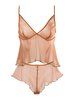 Lorette Lingerie Folie Caramel Silk Set - CARAMEL - Thumbnail 1