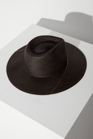 Janessa Leone Calder Hat - Black | Garmentory display picture 2