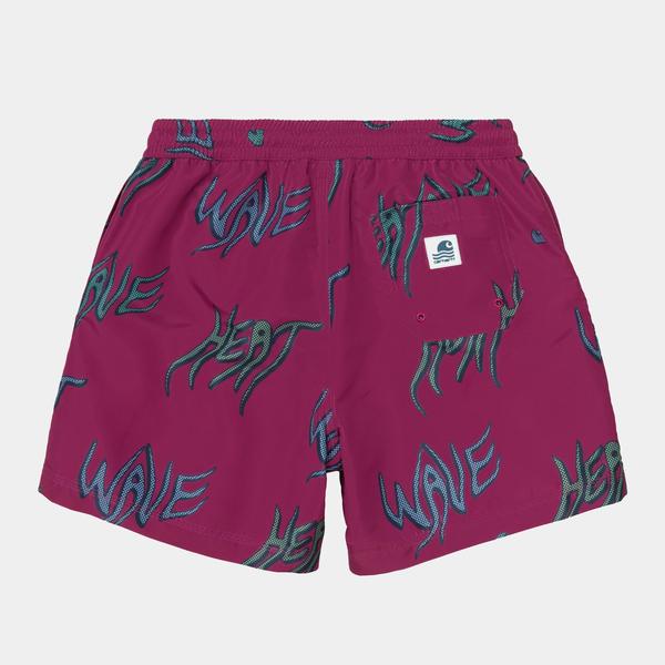 CARHARTT WIP Drift Swim Trunk - Tulip Heat Wave Print CARHARTT WIP Drift Swim Trunk - Tulip Heat Wave Print
