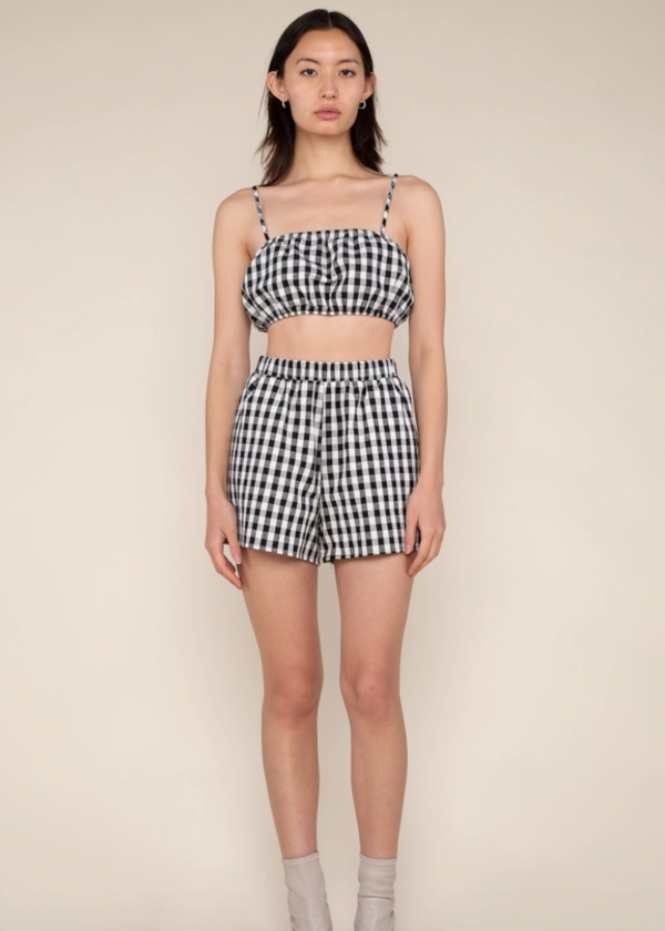 No Less Than Shorts - Black/White Check | Garmentory