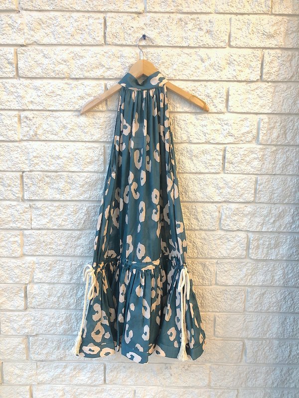 zimmermann shelly halter dress ZIMMERMANN Shelly Halterneck Linen Midi Dress