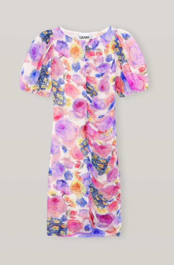 butterfly mesh overlay dress Butterfly Print Drawstring Ruched Mesh Overlay Dress – Amy's Cart