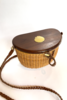 Vintage Nantucket Basket Bag with Shell - Thumbnail 2
