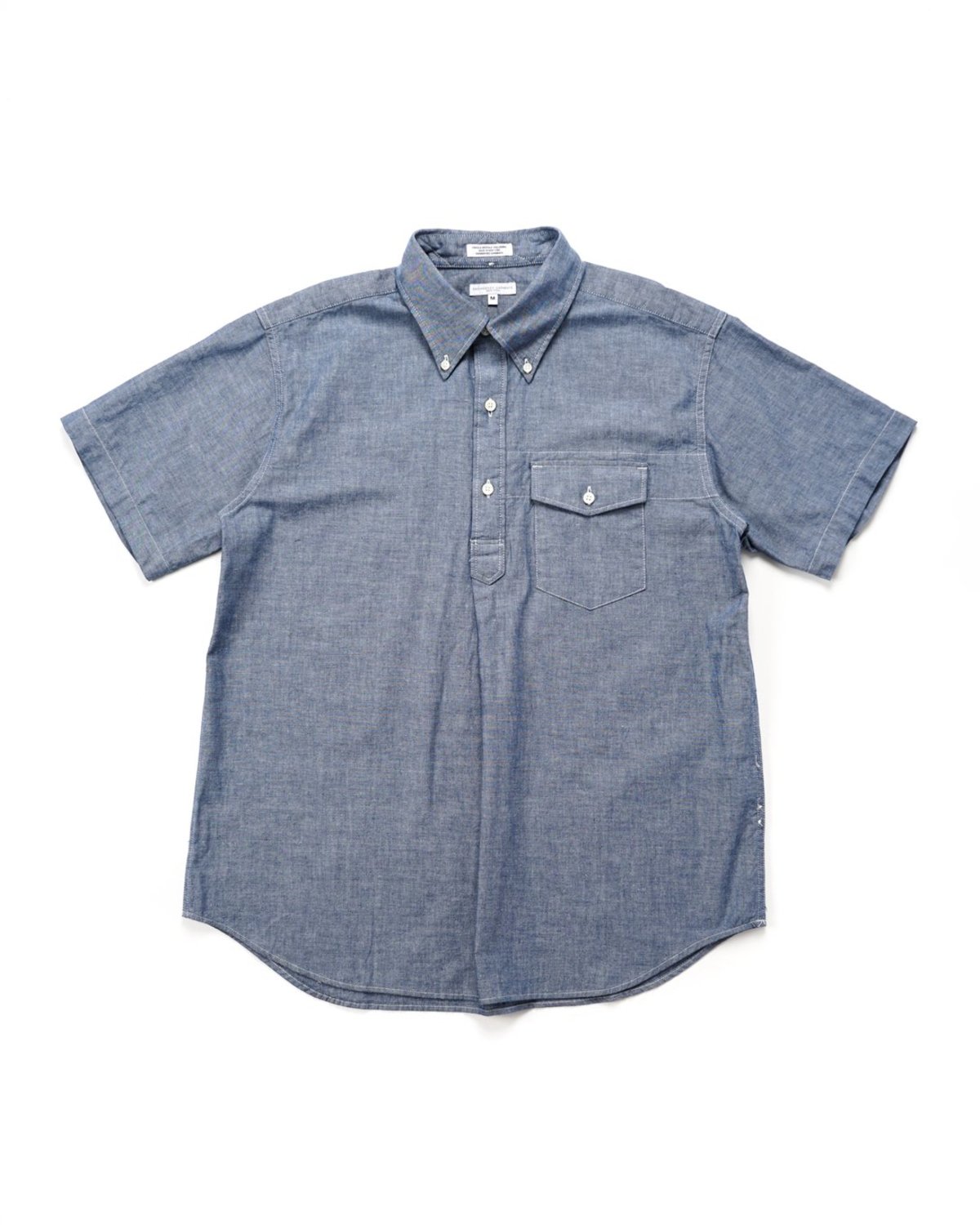 Engineered Garments cotton Chambray Popover BD Shirt - Blue
