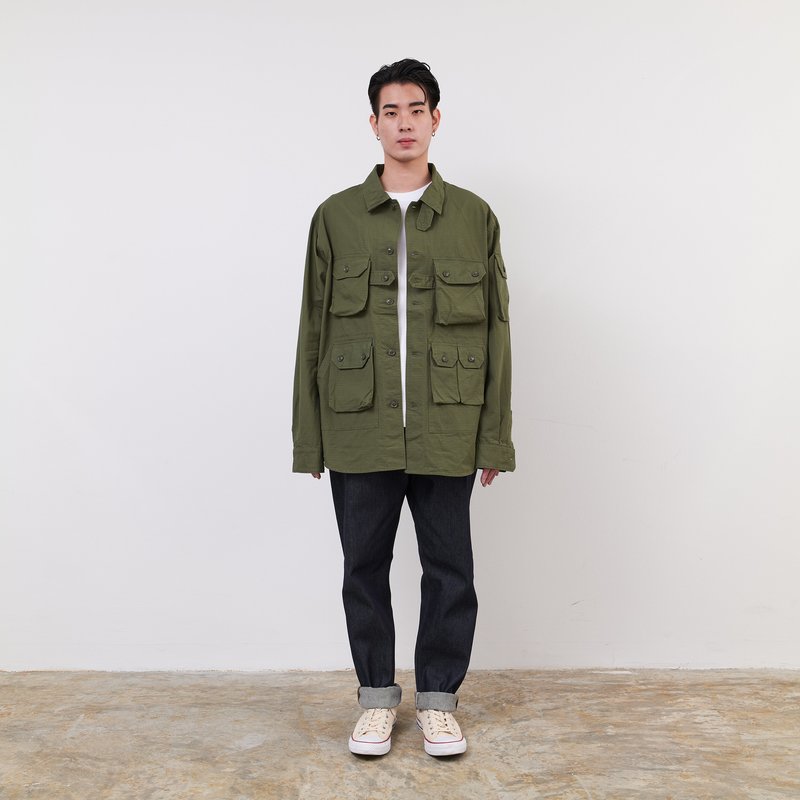 Engineered Garments cotton ripstop Explorer Shirt Jacket - Olive