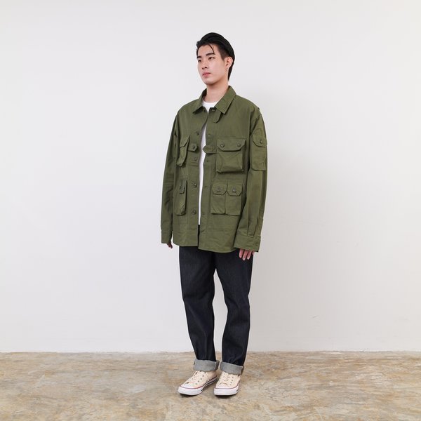 Engineered Garments cotton ripstop Explorer Shirt Jacket - Olive