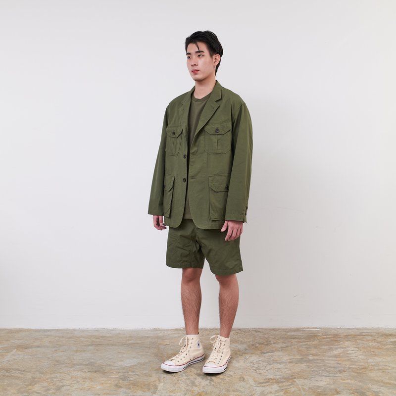 Engineered Garments Cotton Ripstop Folk Jacket - Olive