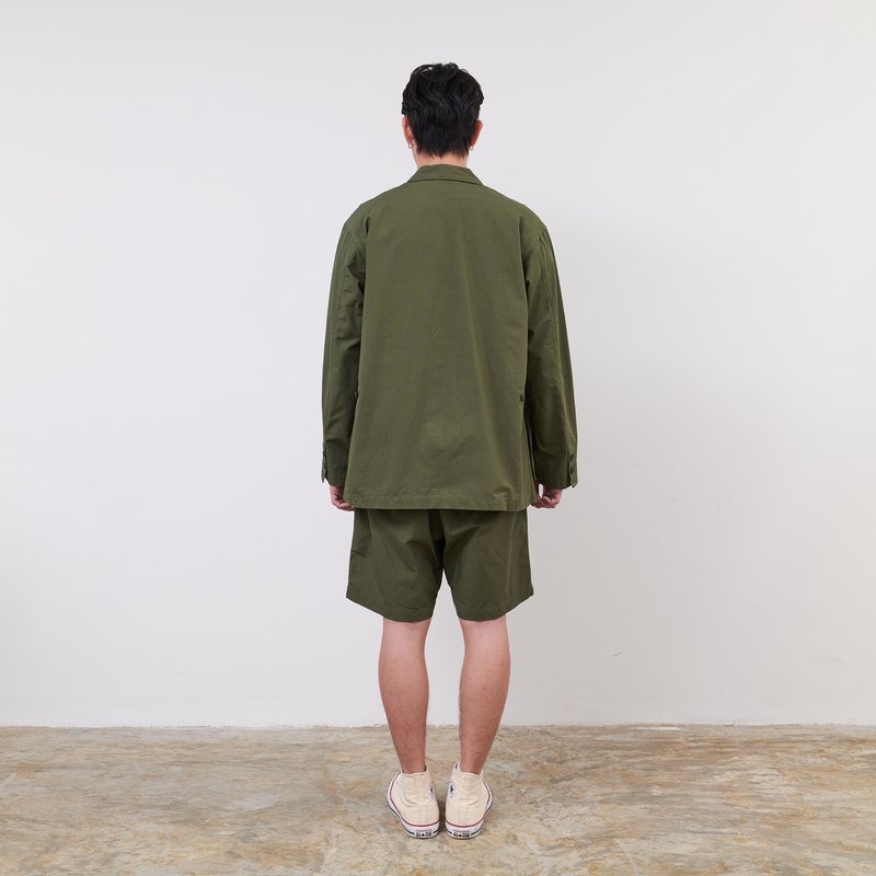 ジャケット・アウター ENGINEERED GARMENTS Folk Jacket Nylon Engineered Garments Cotton Ripstop Folk Jacket - Olive