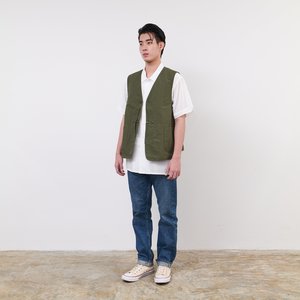 Engineered Garments Cotton Ripstop Upland Vest - Olive | Garmentory