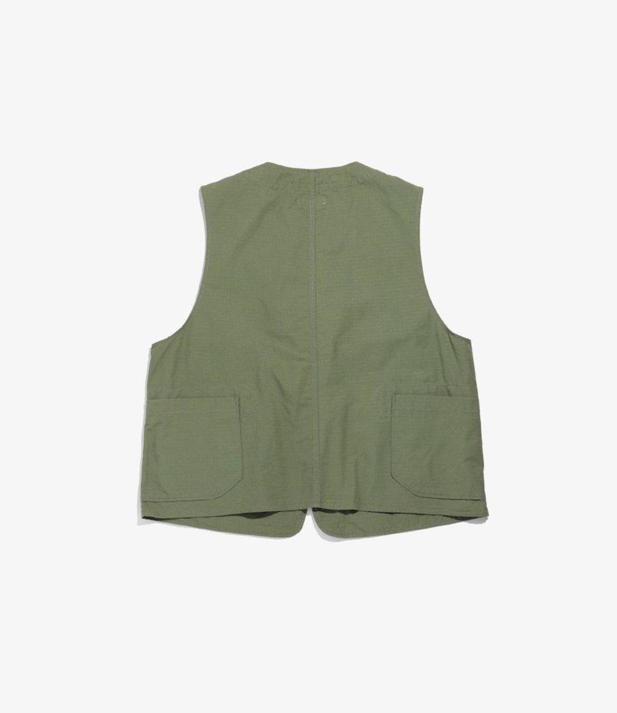 Engineered Garments Upland Vest① Engineered Garments Cotton Ripstop Upland Vest - Olive