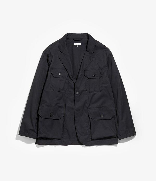 ジャケット・アウター ENGINEERED GARMENTS Folk Jacket Nylon Engineered Garments Highcount Twill Folk Jacket - Black