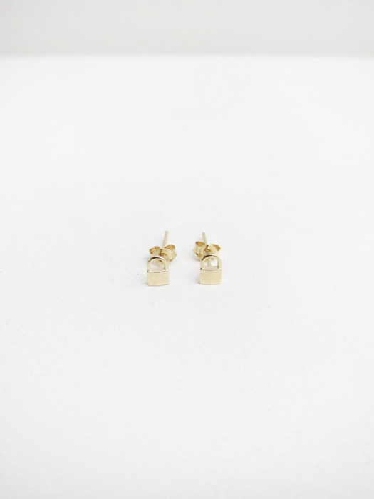 Lauren Klassen Tiny Padlock Earrings, 14k Gold Lauren Klassen Tiny Padlock Earrings, 14k Gold