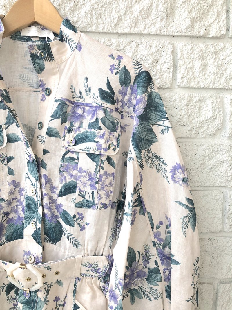 ZIMMERMANN★素敵！Hydrangia Floral Cassia Paneled Romper NWT ZIMMERMANN Hydrangia Floral Cassia Paneled Romper AU 0