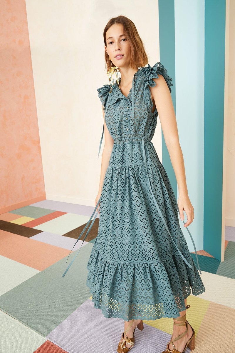 Ulla Johnson Lucille Dress - Atlantic | Garmentory