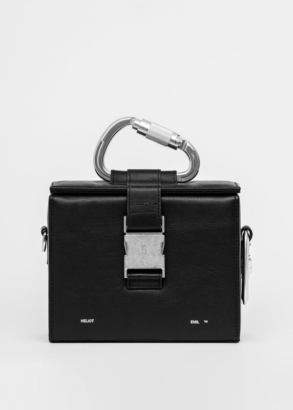 Heliot Emil Leather Carabiner Box Bag - Black | Garmentory