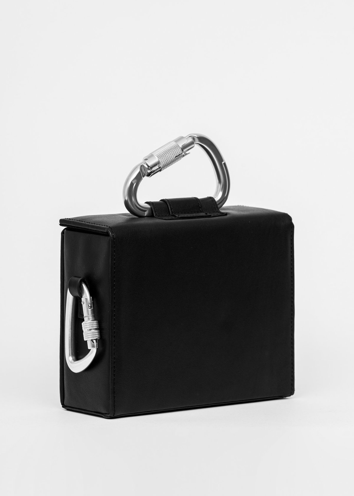Heliot Emil Leather Carabiner Box Bag - Black | Garmentory