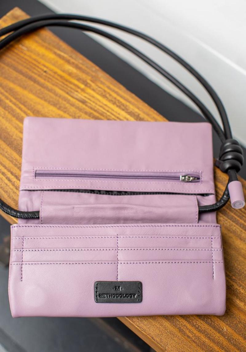 Methodology Cocoa Leather Wallet Bag - brown