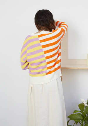 Staud Essex Cardigan Cabana Stripe 