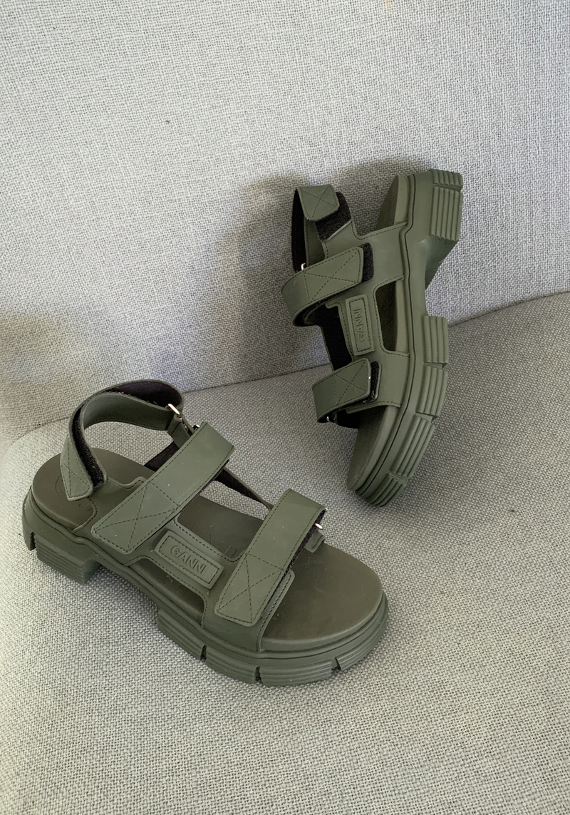 ☆関税込☆GANNI★RECYCLED RUBBER SANDAL★ GANNI Women's Recycled Rubber Sandals Pink Size EU 38 US 7